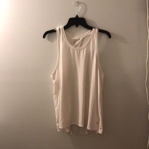 Gap fit open back white tank